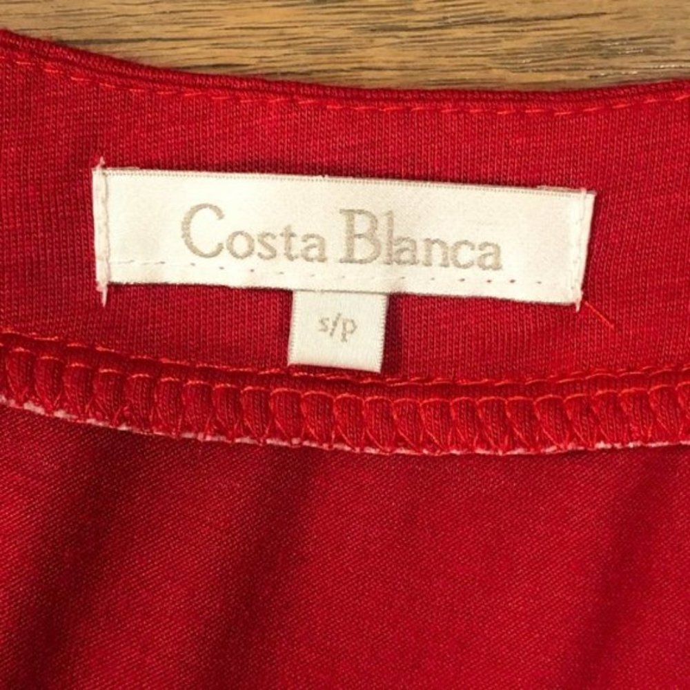 ***SOLD*** Red Summer Casual Flowy Sleeveless Short Dress with Pockets - Picture 5 of 6